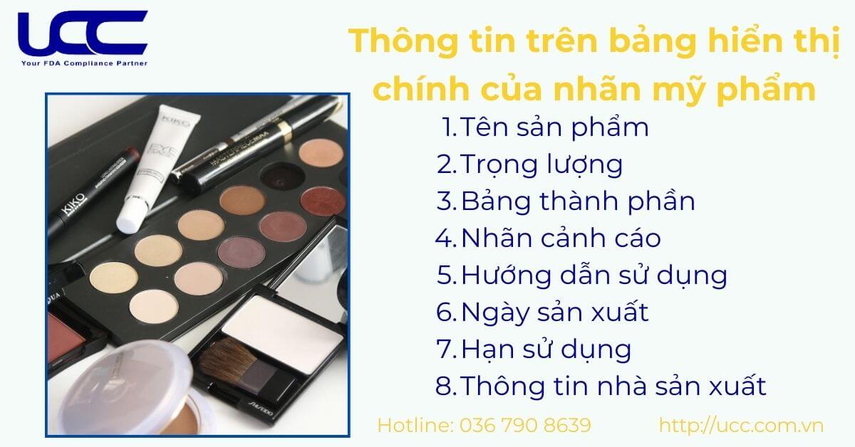 Thông tin xuất hiện trên bảng hiện thi chính