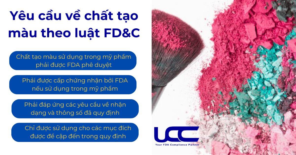 Yêu cầu về chất tạo màu trong mỹ phẩm