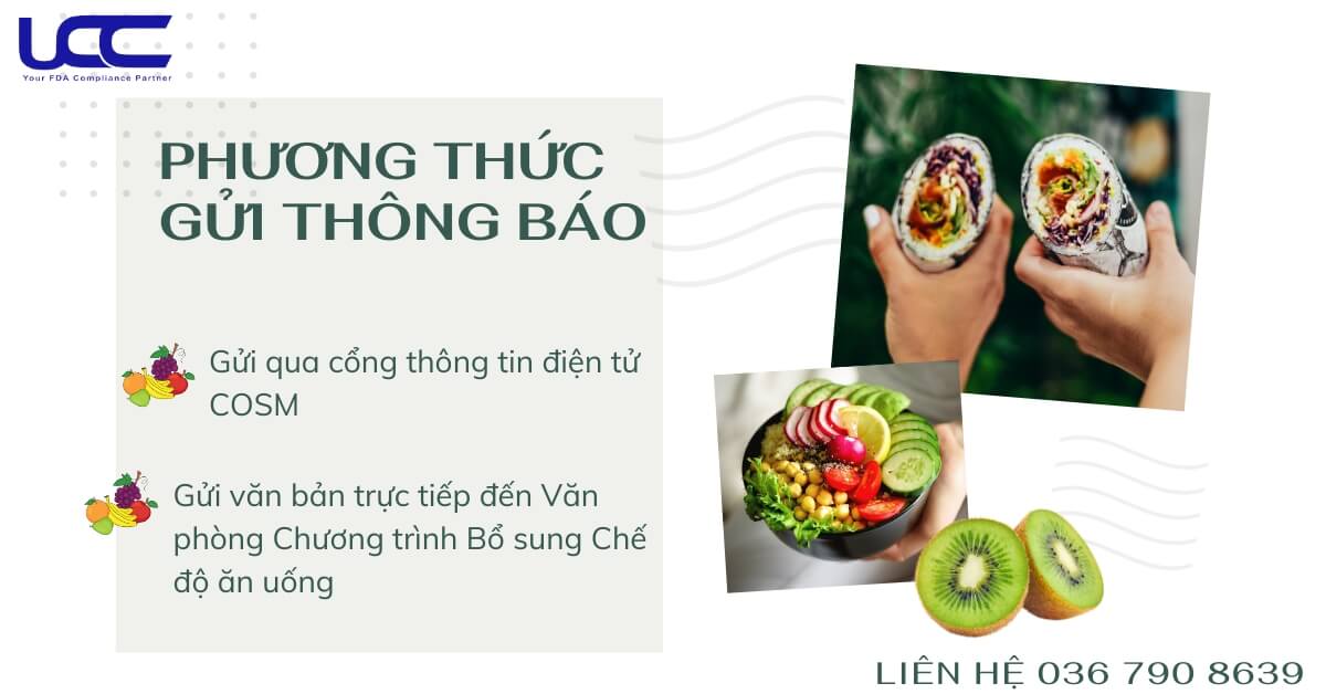 Phương thức gửi thông báo đến FDA