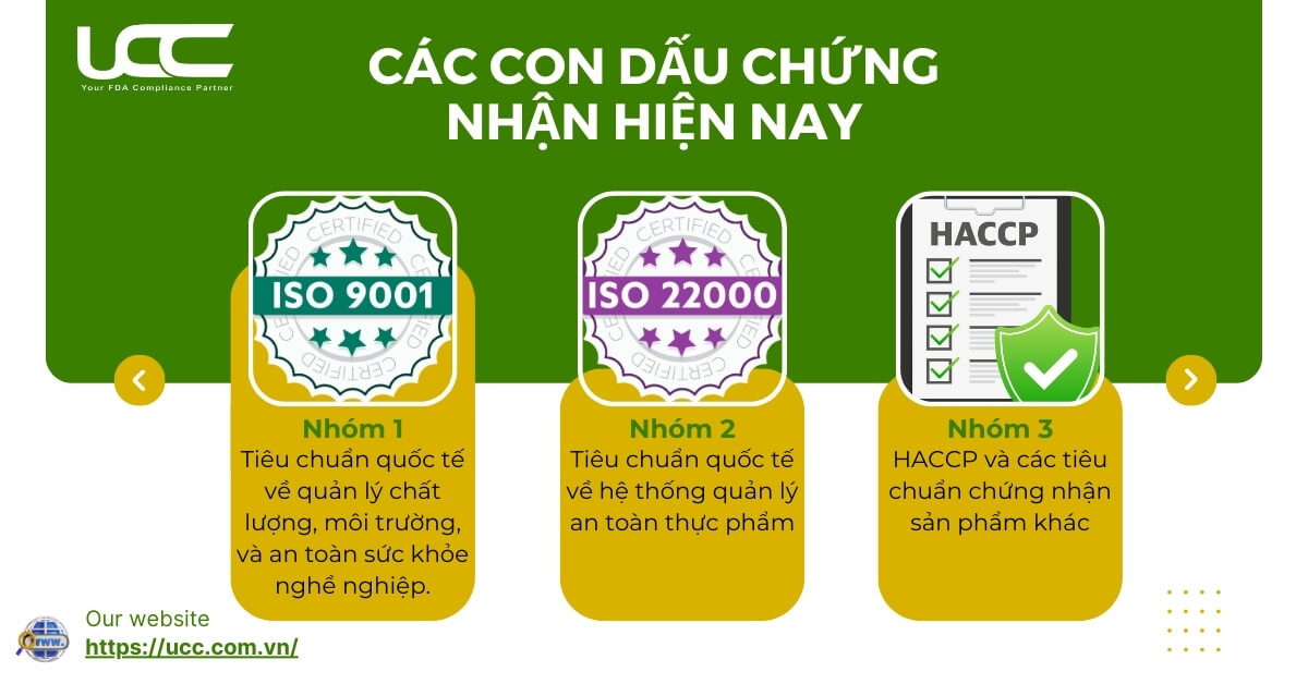 Con dấu chứng nhận được phân làm 3 nhóm