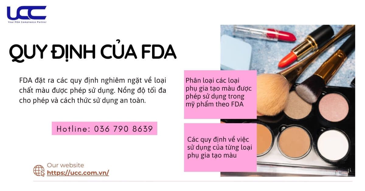 Các quy định chung của FDA đối với chất tạo màu