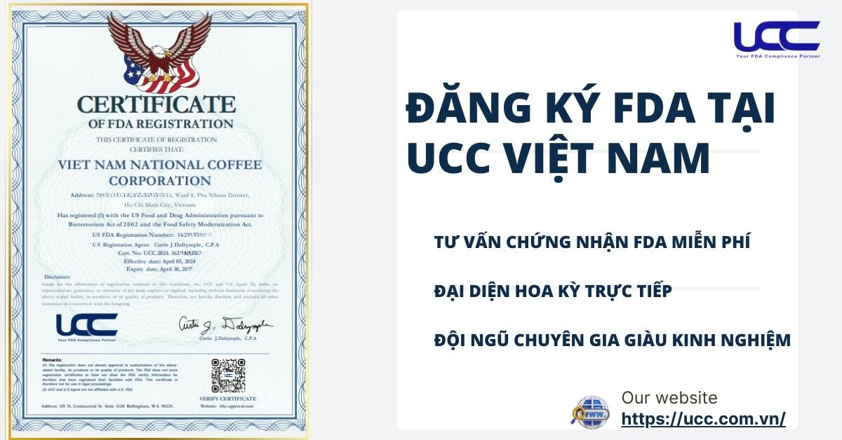 Dịch vụ tư vấn FDA miễn phí tại UCC Việt Nam