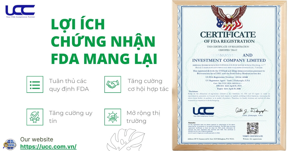 Lợi ích to lớn mà chứng nhận FDA mang lại