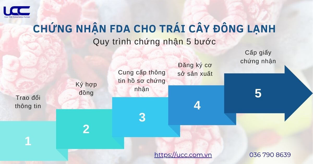 Chứng Nhận FDA Cho Trái Cây Đông Lạnh- Quy Trình 05 Bước Quy-trinh-chung-nhan-fda