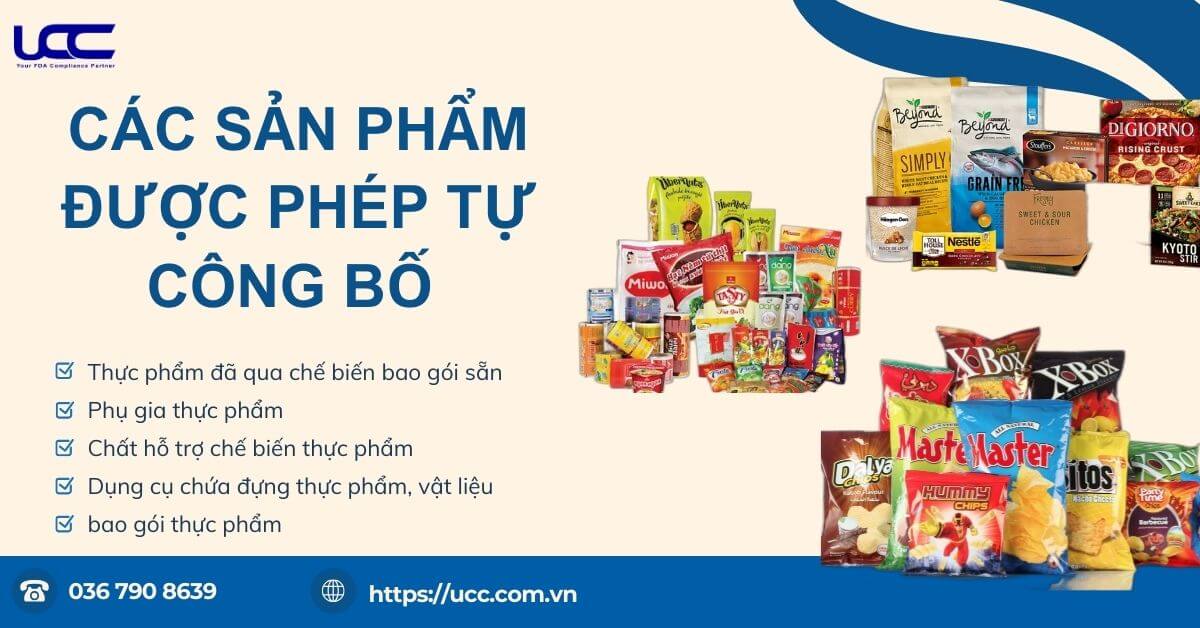 Danh mục sản phẩm được phép tự công bố