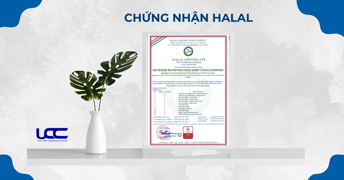 Mẫu chứng nhận Halal