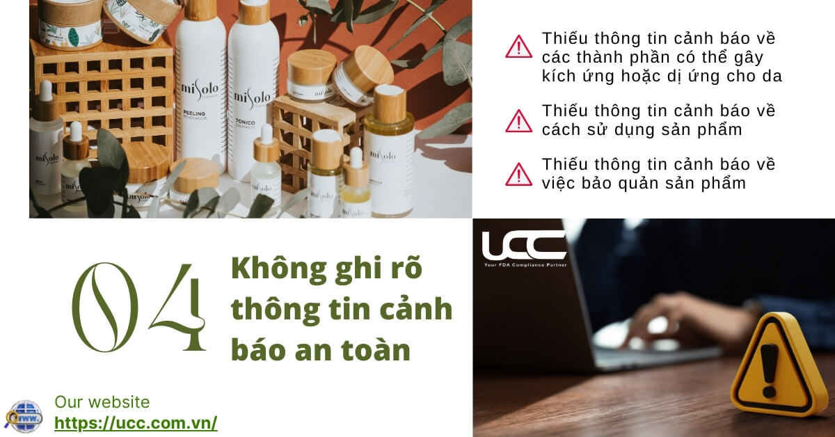 Thiếu hoặc ghi thông tin cảnh báo không đúng