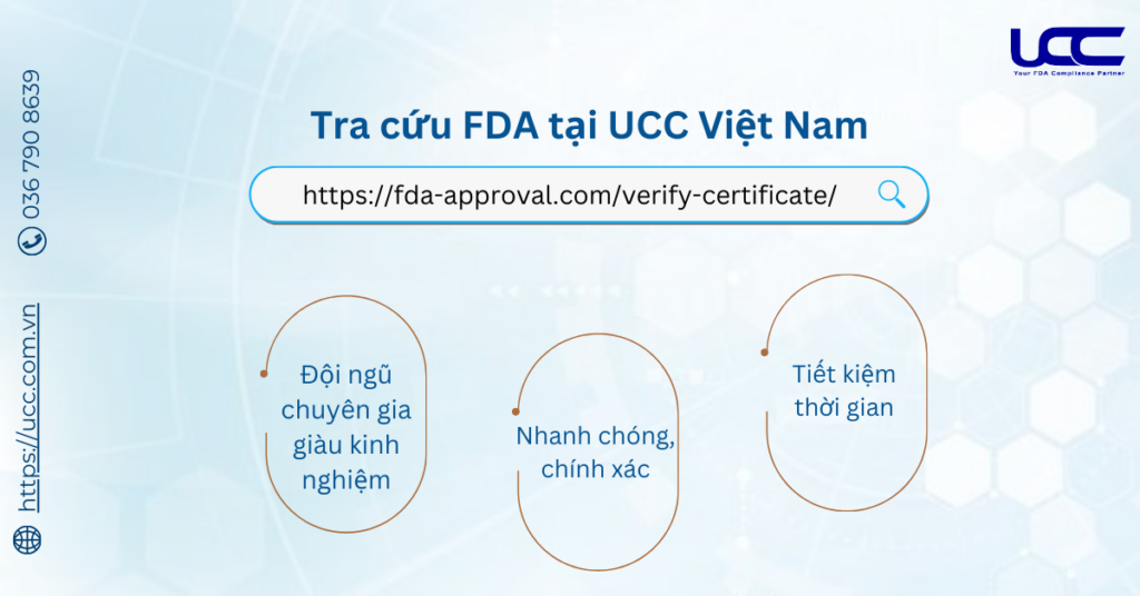 Tra cứu chứng nhận FDA tại UCC
