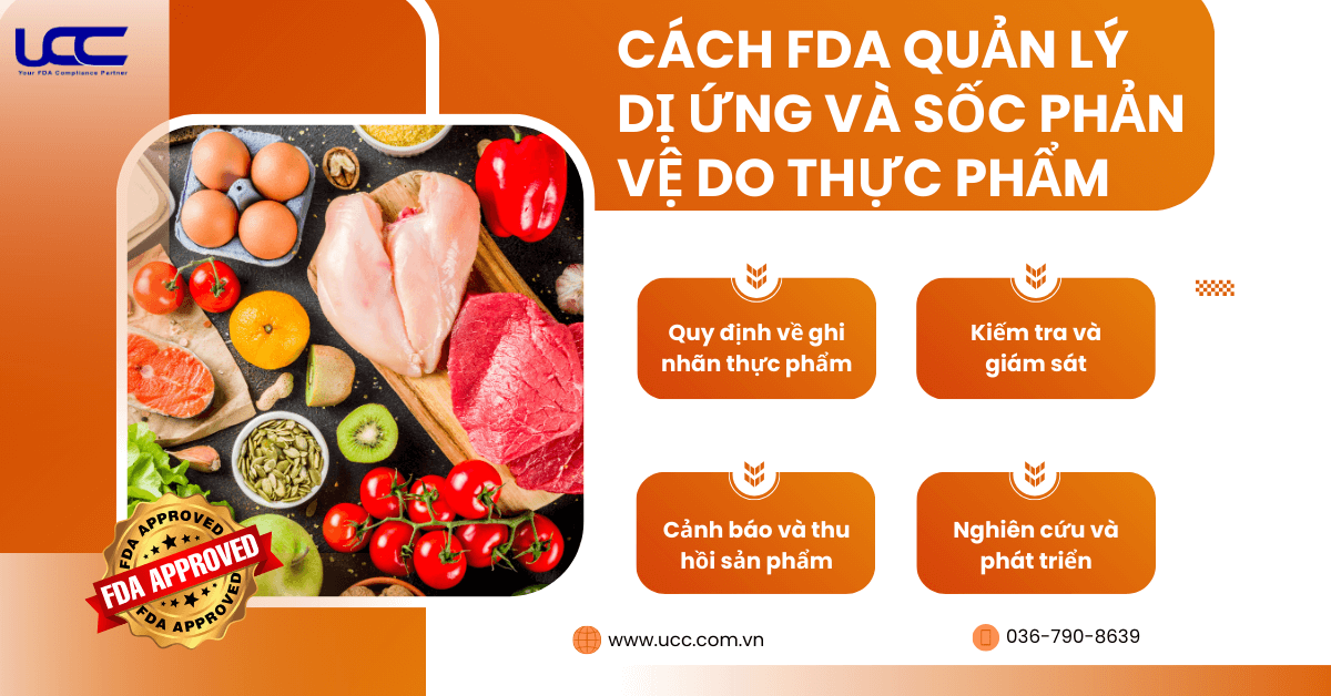 FDA là cơ quan chính quản lý dị ứng thực phẩm và sốc phản vệ