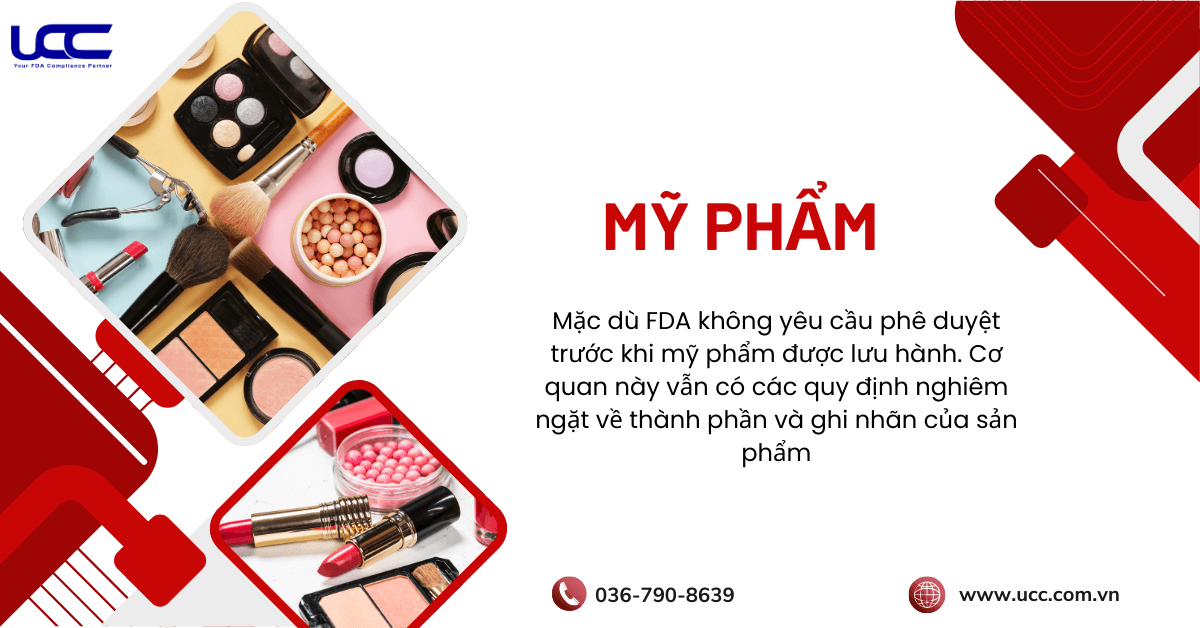 Nhóm ngành này phải đảm bảo tuân thủ theo tiêu chuẩn FDA trước khi lưu hành tại thị trường Mỹ