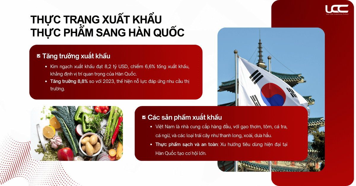 Xuất khẩu thực phẩm sang Hàn - Thực trạng, yêu cầu cho doanh nghiệp