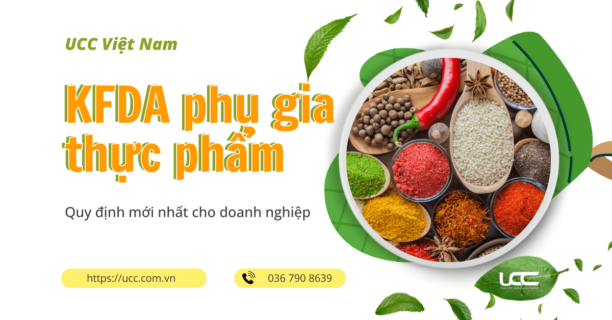 KFDA phụ gia thực phẩm - Quy định mới nhất