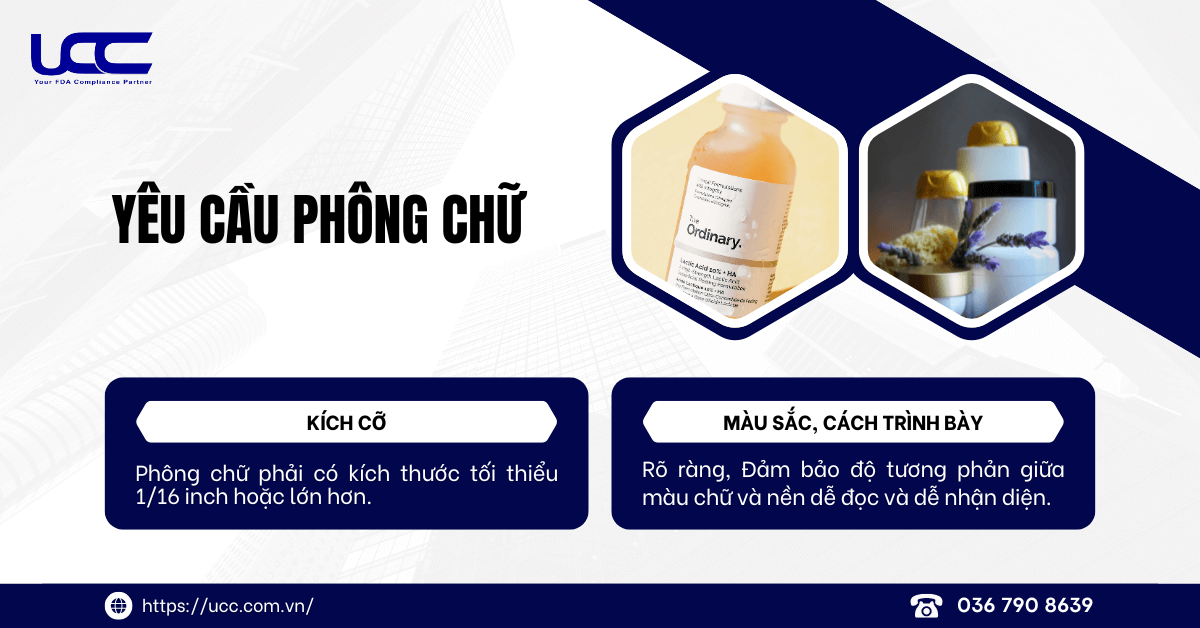 Quy định về phông chữ khi ghi nhãn