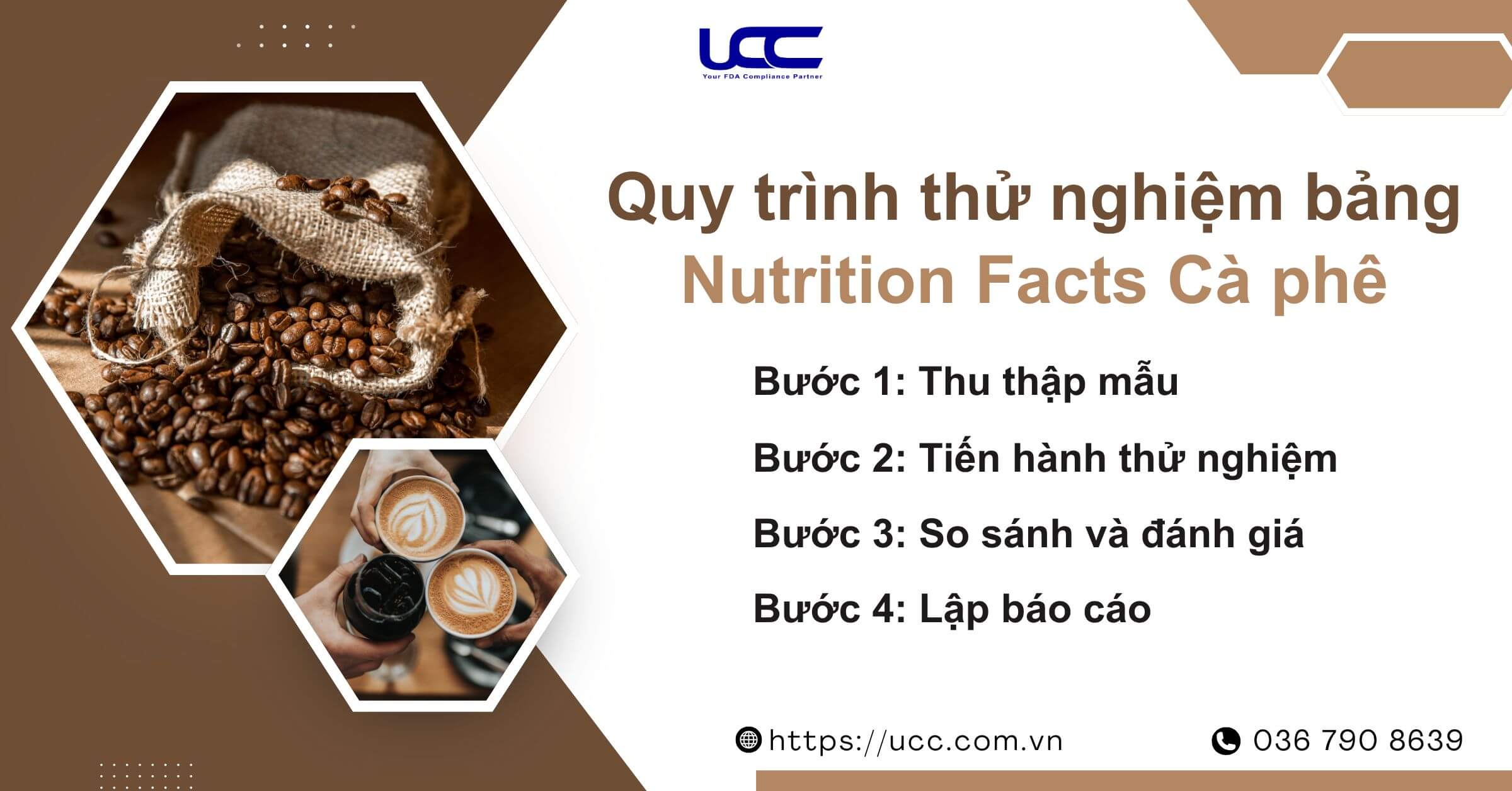 Quy trình thử nghiệm bảng thành phần dinh dưỡng cho cà phê