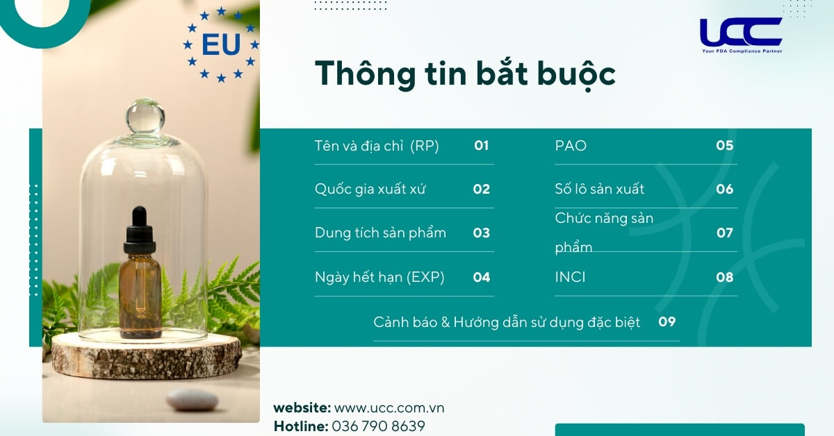 Các thông tin bắt buộc phải có trên nhãn Mỹ phẩm bán tại EU
