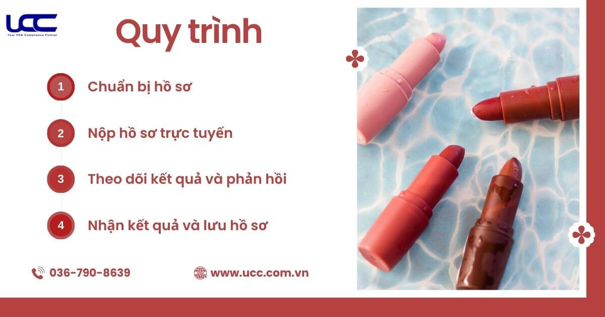Thủ tục đăng ký bản công bố son môi tại Việt Nam