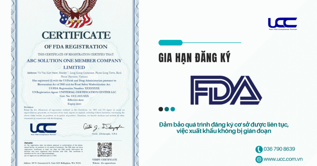 Gia hạn đăng ký FDA là việc làm cần thiết doanh nghiệp cần lưu ý