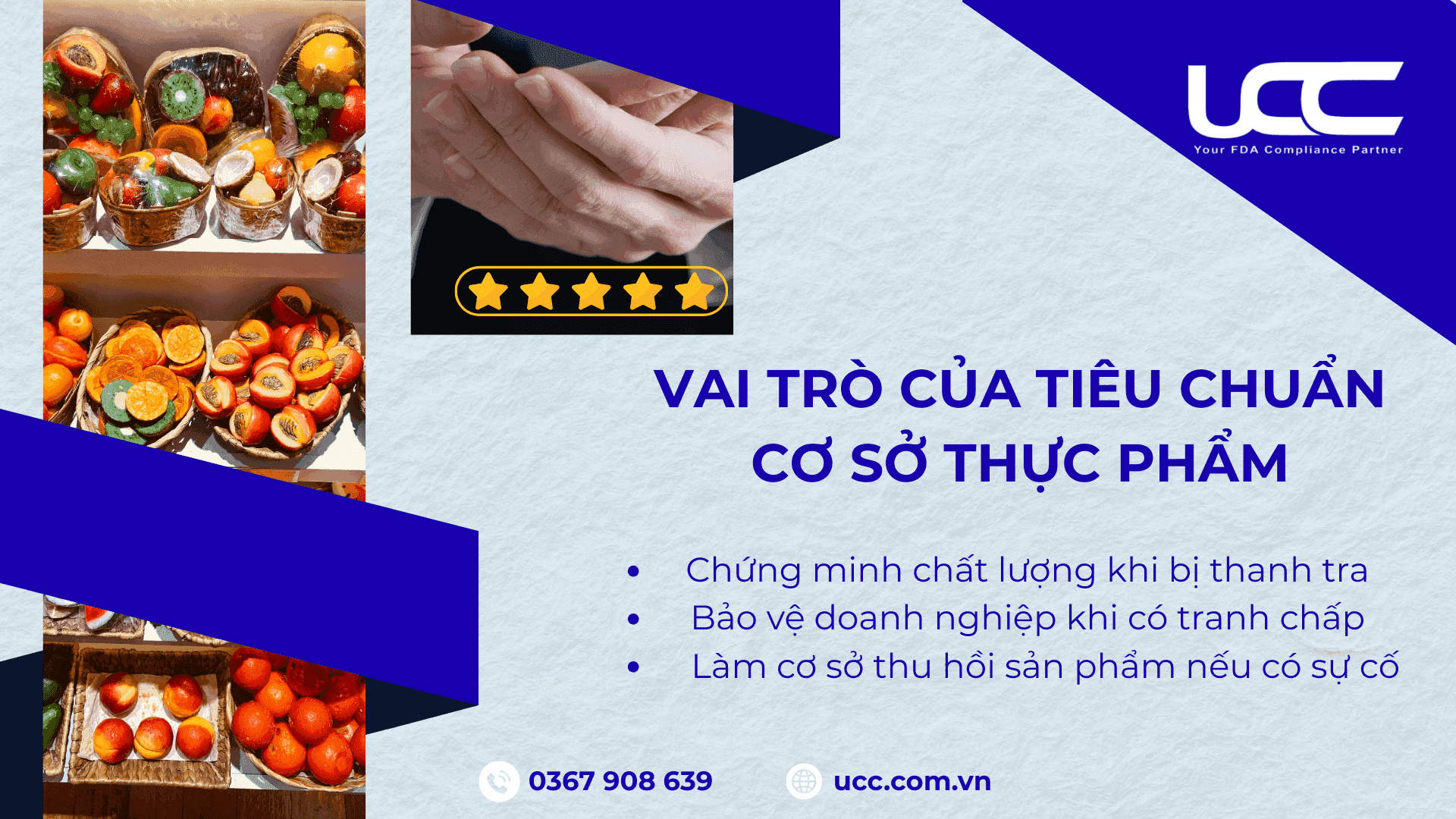 Vai trò của tiêu chuẩn cơ sở thưc phẩm.